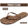 image:imageProject Cloud Flip Flops for Women Memory Foam Flats Sandals FoundationsLeopard