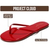 image:imageProject Cloud Flip Flops for Women Memory Foam Flats Sandals FoundationsRed Patent