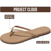 image:imageProject Cloud Flip Flops for Women Memory Foam Flats Sandals FoundationsTaupe