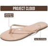 image:imageProject Cloud Flip Flops for Women Memory Foam Flats Sandals FoundationsTaupe Patent
