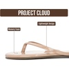 image:imageProject Cloud Flip Flops for Women Memory Foam Flats Sandals FoundationsTaupe Patent