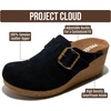 image:imageProject Cloud Genuine Leather Platform Clogs for Women  Womens MulesBlack Suede