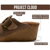 image:imageProject Cloud Genuine Leather Platform Clogs for Women  Womens MulesMushroom Suede