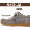 image:imageProject Cloud Genuine Leather Womens Oxford Shoes with Memory Foam WallyGrey