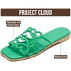 image:imageProject Cloud Womens Flat Sandals Non Slip Dressy Sandals for Women LisaEmerald Green