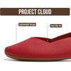 image:imageProject Cloud Womens Flats Memory Foam Ballet Flats for Women ProspectRed Knit