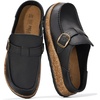 image:imageProject Cloud 100 Genuine Leather Moccasin Style Clogs for Women CarlineBlack Leather