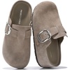 image:imageProject Cloud 100 Genuine Leather Platform Clogs for Women RotheraMushroom Suede