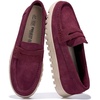 image:imageProject Cloud 100 Genuine Leather SlipOn Loafers for Women Filide1Burgundy Suede