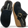 image:imageProject Cloud Genuine Leather Platform Clogs for Women  Womens MulesBlack Suede  Fur Lining