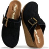 image:imageProject Cloud Genuine Leather Platform Clogs for Women  Womens MulesBlack Suede