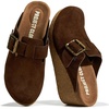 image:imageProject Cloud Genuine Leather Platform Clogs for Women  Womens MulesCocoa Suede