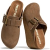image:imageProject Cloud Genuine Leather Platform Clogs for Women  Womens MulesMushroom Suede