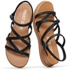 image:imageProject Cloud Wedge Sandals for Women Plush Insole Strappy Sandals 2026Black
