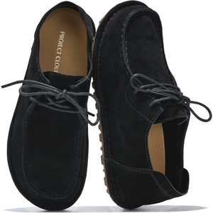 image:image100 Genuine Leather Moccasin Loafers for Women  Moccasin Shoes for WomenBlack Suede