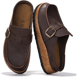 image:imageProject Cloud 100 Genuine Leather Moccasin Style Clogs for Women CarlineBrown Distressed