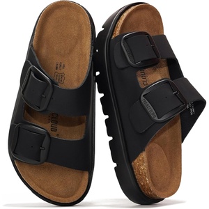 image:imageProject Cloud 100 Genuine Leather Platform Sandals Women GreecechunkyBlack Mono