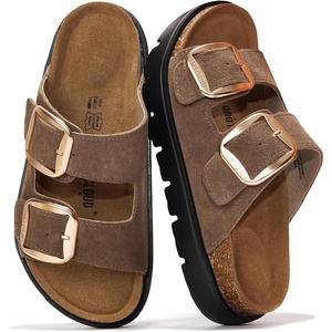 image:imageProject Cloud 100 Genuine Leather Platform Sandals Women GreecechunkyFoss Suede