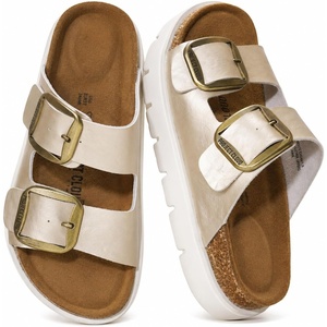 image:imageProject Cloud 100 Genuine Leather Platform Sandals Women GreecechunkyLight Gold