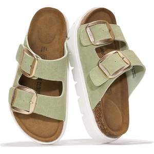 image:imageProject Cloud 100 Genuine Leather Platform Sandals Women GreecechunkySage Suede
