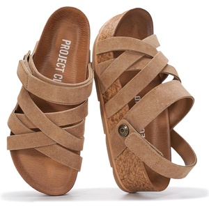 image:imageProject Cloud 100 Genuine Leather Platform Sandals Women PacificaSand Suede