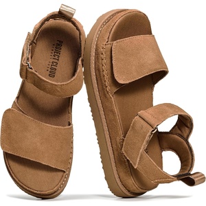 image:imageProject Cloud 100 Genuine Leather Platform Sandals amp Slides for WomenChestnut Suede  Bronzestar