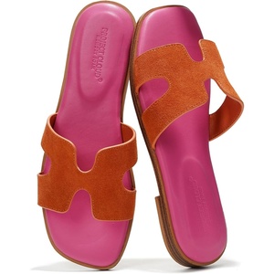 image:imageProject Cloud 100 Genuine Leather Sandals Women Flats For Women JannelOrange