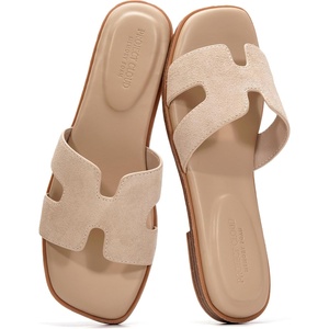 image:imageProject Cloud 100 Genuine Leather Sandals Women Flats For Women JannelTaupe Suede