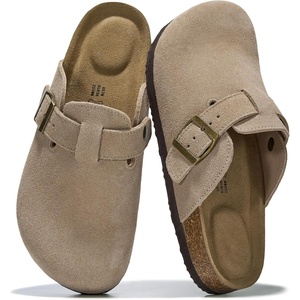 image:imageProject Cloud 100 Genuine Leather Slipons Footbed Clogs for Women SandalsDesert Sand Suede