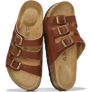 image:imageProject Cloud 100 Genuine Leather Summer Slide Sandals for Women CapriCognac
