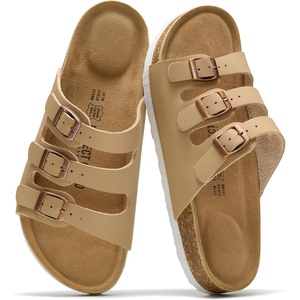 image:imageProject Cloud 100 Genuine Leather Summer Slide Sandals for Women CapriSand Leather