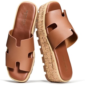 image:imageProject Cloud 100 Genuine Leather Wedge Platform Sandals for Women MILACognac Leather