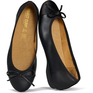 image:imageProject Cloud Ballet Flats for Women  Genuine Leather Insole Womens FlatsBlack 2  Ashley