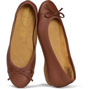 image:imageProject Cloud Ballet Flats for Women  Genuine Leather Insole Womens FlatsChoco Brown 2 Ashley