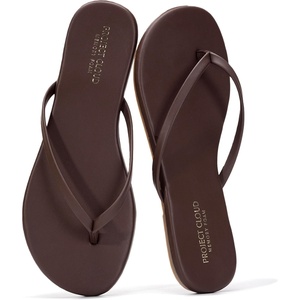 image:imageProject Cloud Flip Flops for Women Memory Foam Flats Sandals FoundationsDark Chocolate