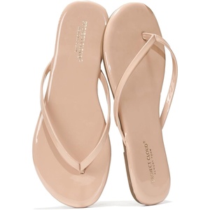 image:imageProject Cloud Flip Flops for Women Memory Foam Flats Sandals FoundationsTaupe Patent