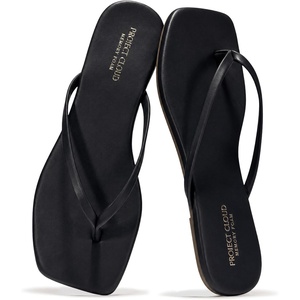 image:imageProject Cloud Square Toe Flip Flops For WomenSandals WomenBlack
