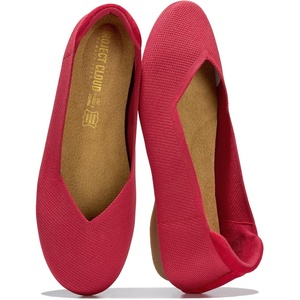 image:imageProject Cloud Womens Flats Memory Foam Ballet Flats for Women ProspectRed Knit
