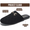 image:image100 Genuine Leather Mules for Women  Stylish Womens FlatsBlack Suede
