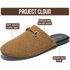 image:image100 Genuine Leather Mules for Women  Stylish Womens FlatsChestnut Suede