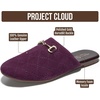 image:image100 Genuine Leather Mules for Women  Stylish Womens FlatsEggplant Suede