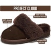image:image100 Genuine Leather Womens Natural FurLined Clog Slippers for WomenBitter Chocolate Suede