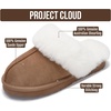 image:image100 Genuine Leather Womens Natural FurLined Clog Slippers for WomenChestnut