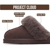 image:image100 Genuine Leather Womens Natural FurLined Clog Slippers for WomenChocolate