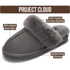 image:image100 Genuine Leather Womens Natural FurLined Clog Slippers for WomenFrost Suede