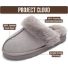 image:image100 Genuine Leather Womens Natural FurLined Clog Slippers for WomenGrey