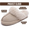 image:image100 Genuine Leather Womens Natural FurLined Clog Slippers for WomenSand Suede