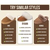 image:image100 Genuine Leather Womens Natural FurLined Clog Slippers for WomenScuff Furbeige