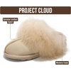 image:image100 Genuine Leather Womens Natural FurLined Clog Slippers for WomenScuff Furbeige