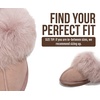 image:image100 Genuine Leather Womens Natural FurLined Clog Slippers for WomenScuff Furpink